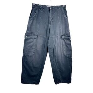 We The Free Marx Slouchy Cargo Jeans gray baggy boho grunge 90s Y2K sz L